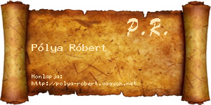 Pólya Róbert névjegykártya